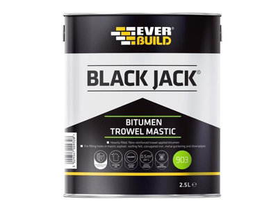 Everbuild 90302 Black Jack 903 Bitumen Trowel Mastic 2.5 litre EVB90302