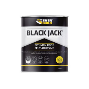 Everbuild 90401 Black Jack 904 Bitumen Roof Felt Adhesive 1 litre EVB90401