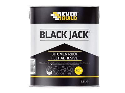 Everbuild 90402 Black Jack 904 Bitumen Roof Felt Adhesive 2.5 litre EVB90402