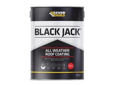 Everbuild 90505 Black Jack 905 All Weather Roof Coating 5 litre EVB90505
