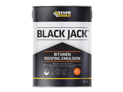 Everbuild 90605 Black Jack 906 Bitumen Roofing Emulsion 5 litre EVB90605