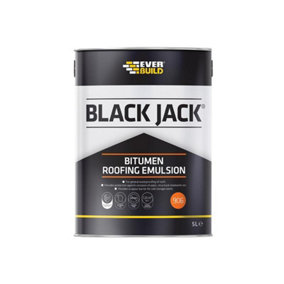 Everbuild 90605 Black Jack 906 Bitumen Roofing Emulsion 5 litre EVB90605