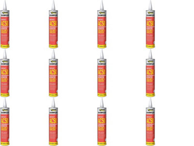 Everbuild AC50 High Strength Acoustic Sealant & Adhesive - 380ml - White (Pack of 12)