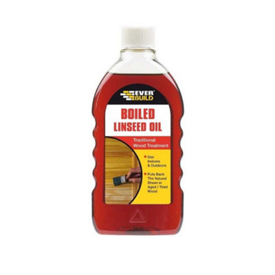 Everbuild Boiled Linseed Oil Wood Protection Treatment Quick Dry 500ml