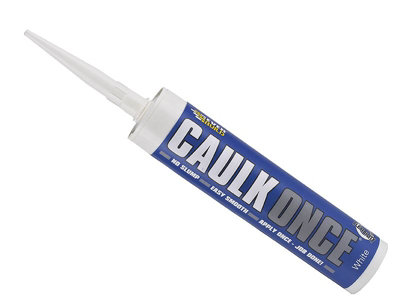 Everbuild Caulk Once Premium Quality Acrylic Caulk, White, 380 ml (Pack of 12)