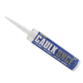 Everbuild Caulk Once Premium Quality Acrylic Caulk, White, 380 ml