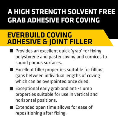 Everbuild Coving Adhesive and Joint Filler C3 Size Cartridge