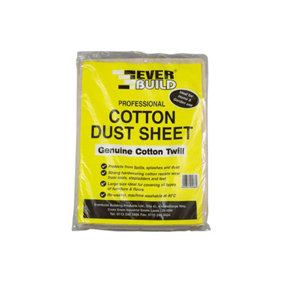 Everbuild DUST Cotton Dust Sheet 3.6 x 2.7m EVBDUST