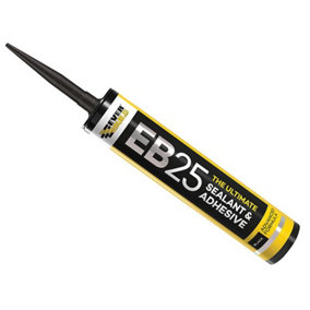 Everbuild EB25BK EB25 Hybrid Sealant Adhesive Black 300ml EVBEB25BK