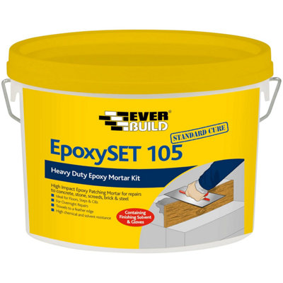 Everbuild EpoxySet 105 Heavy Duty Epoxy Mortar Repair Kit - Grey, 4kg ...