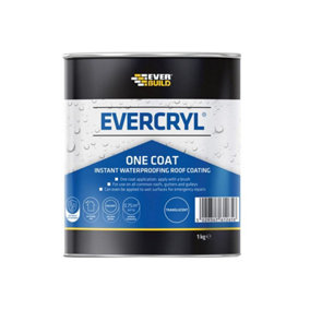 Everbuild EVCCL01 EVERCRYL One Coat Clear 1kg EVBEVCCL01
