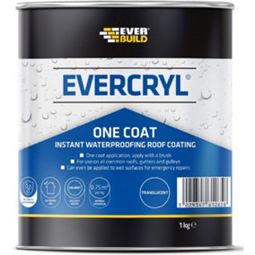 Everbuild Evercryl One Coat Instant Waterproofing Clear 1kg