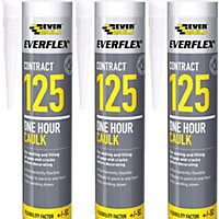 Everbuild Everflex 125 One Hour Caulk, Brown, 300 ml (Pack of 3)