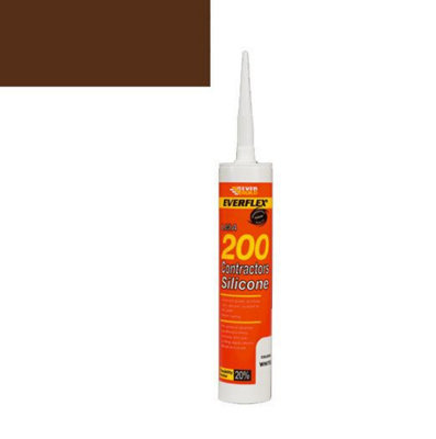 Everbuild Everflex 200 Contractors LMA Silicone Brown 295ml Size Cartridge