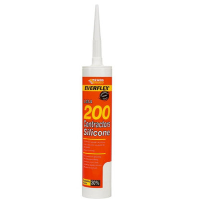 Everbuild Everflex 200 Contractors LMA Silicone Sealant, Black, 295 ml