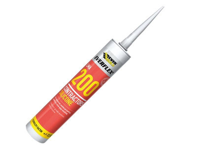 Everbuild Everflex 200 Contractors LMA Silicone White 295ml Size Cartridge