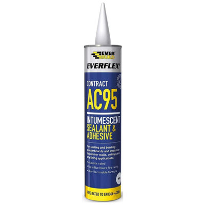 Everbuild Everflex AC95 Intumescent Sealant & Adhesive White 900ml