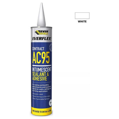 Everbuild Everflex AC95 Intumescent Sealant & Adhesive White 900ml