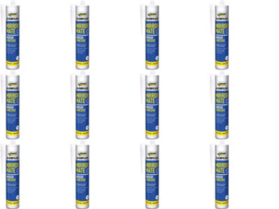 Everbuild Everflex Mirror Mate Mirror Adhesive, White, 290 ml (Pack of 12)