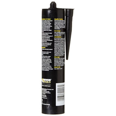 Everbuild Everflex Roof and Gutter Sealant, Black, 300ml (Pack of 3)
