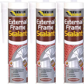 Everbuild External Frame Acrylic Sealant, Brown, 290 ml     EXTBN (n) (Pack of 3)