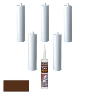 Everbuild External Frame Sealant Brown C3 Size Cartridge Pack of 6
