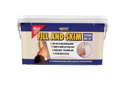 Everbuild Fill Skim Litre Tub High-Quality Plaster Alternative
