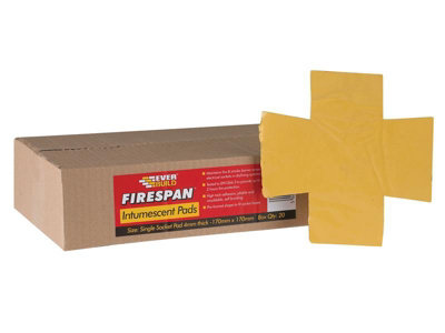 Everbuild FSPANSNGL Firespan Intumescent Single Socket Pad (Box 20 ...