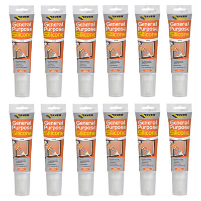 Everbuild General Purpose Silicon Sealant Clear 80ML x 12