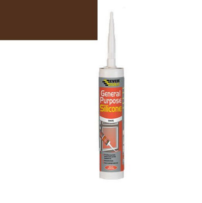 Everbuild General Purpose Silicone Brown C3 Size Cartridge