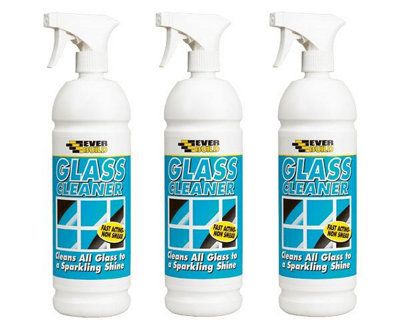 Everbuild Glass Cleaner Spray 1 Litre Pack of 3