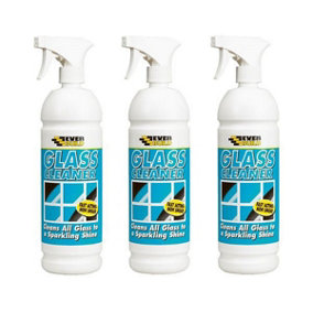 Everbuild Glass Cleaner Spray 1 Litre Pack of 3