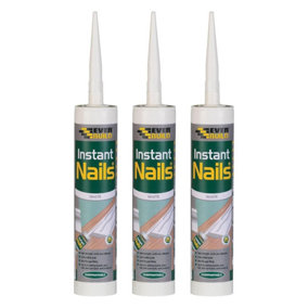 Everbuild Instant Nails White - 290 ml (Pack of 3)