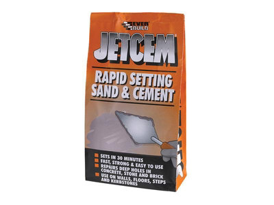 Everbuild Jetcem Premix Sand and Cement 12Kg - Quick Setting Repair Solution