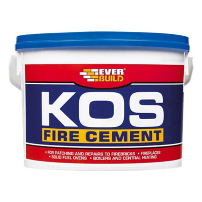 Everbuild KOS Fire Cement - Black, 12.5Kg - Heat Resistant Cement ...