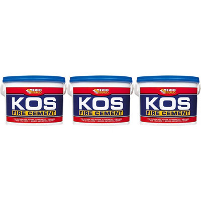 Everbuild KOS Fire Cement, Black, 500 g(Pack of 3)