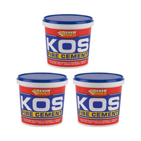 EVERBUILD KOS FIRE CEMENT buffPail cont. 500 gr (Pack of 3)
