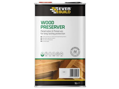 Everbuild LJDO05 Wood Preserver Dark Oak 5 litre EVBLJDO05