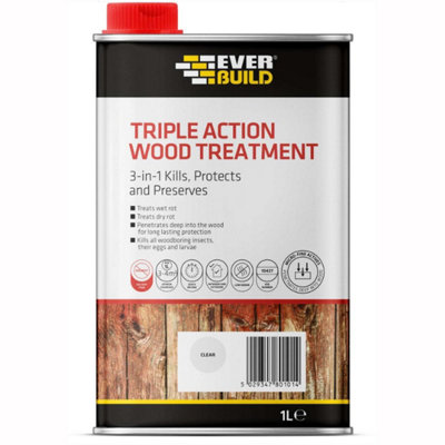 Everbuild LJUN01 Triple Action Wood Treatment 1 litre EVBLJUN01