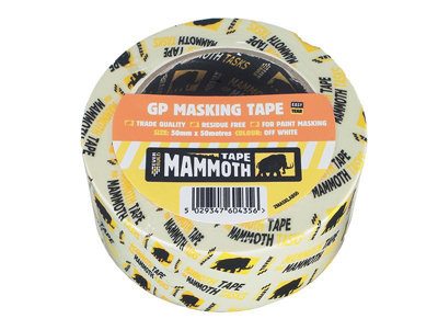 Everbuild Mammoth Retail Masking Tape 19mm x 50m - Perfect for Painting Projects