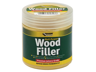 Everbuild MPWOODLTOAK2 Multipurpose Premium Joiners Grade Wood Filler Light Oak 250ml EVBMPWFLO250