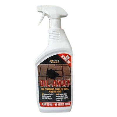 Everbuild Oil Away Ready To Use Oil Remover For Hard Surfaces, 1 L (Pack of 6) - High Performance Cleaner