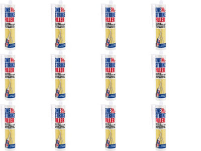 Everbuild One Strike Filler Cartridge White 300 ml (Pack of 12)
