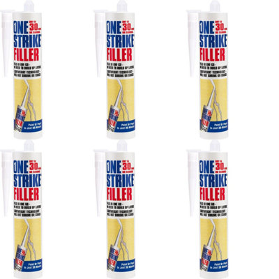 Everbuild One Strike Filler Cartridge White 300 ml (Pack of 6)