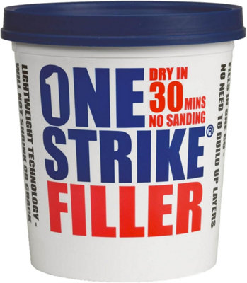 Everbuild One Strike Multi-Purpose Quick-Drying Filler  One-Time Application  White 1 Litre Tub