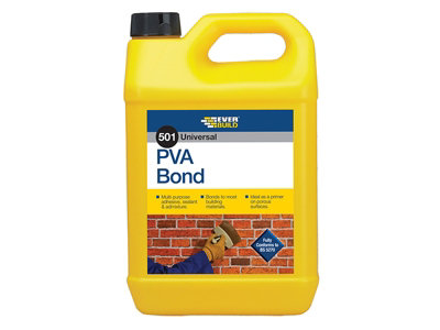 Everbuild PVA5L 501 Universal PVA Bond 5 litre EVBPVA5L