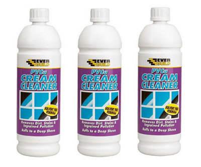 Everbuild PVCu Cream Cleaner 1 Litre Pack of 3