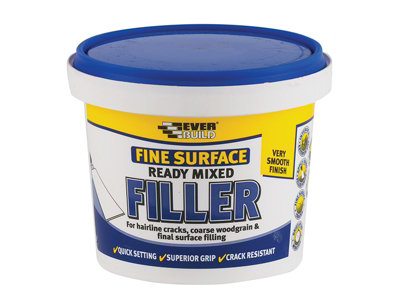 Everbuild Ready Mixed Fine Surface Filler, White, 600 g(Pack of 12)