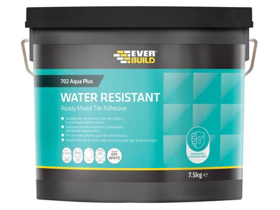 Everbuild RES05 702 Water Resistant Tile Adhesive 7.5kg/5 litre EVBRES05