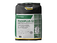 Everbuild RSPLUS 711 TileSet Flexiplus Tile Adhesive Grey 20kg EVBRSPLUS20